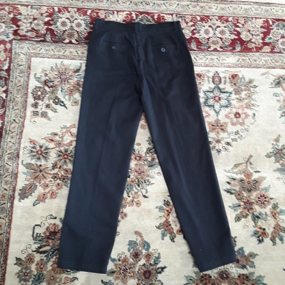 LEE 12 Long Relaxed Straight Leg Black Cotton/Spandex Pants - Picture 2 of 4